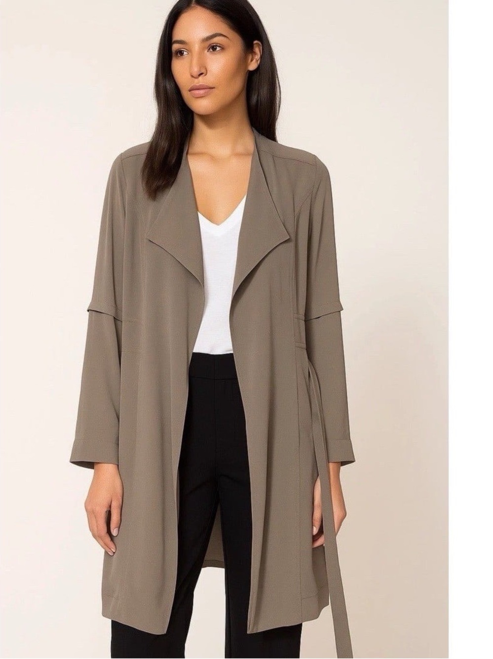 Babaton Quincey Trench Lightweight Coat in Taupe